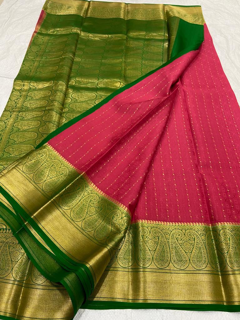 Pure mysore silk saree – www.vannamayil.com