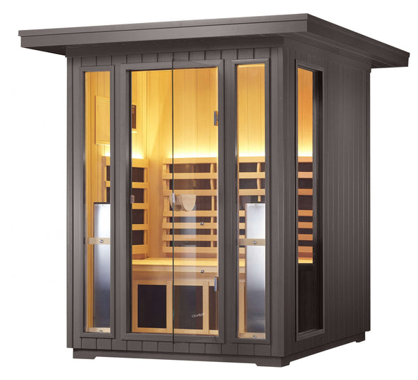 Clearlight® Sanctuary™ Outdoor 2-Person Full-Spectrum Infrared Sauna – Sun  Home Saunas