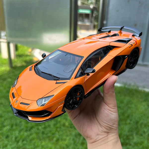 Autoart 1/18 Lamborghini AVENTADOR SVJ Car scale model 79218-Orange - IHavePaws