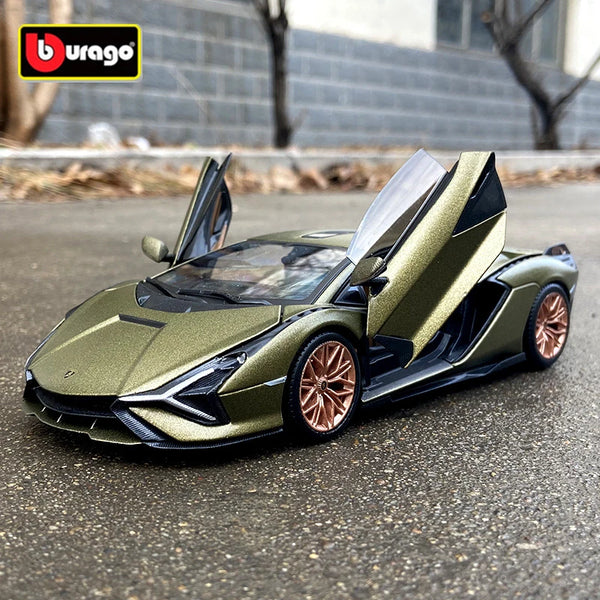 Bburago 1:24 Lamborghini Sian FKP 37 Alloy Sports Car Model Simulation Diecasts Metal Racing Car Model Collection Kids Toys Gift - IHavePaws