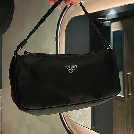 Prada pink & grey tessuto re-edition shoulder bag– KOSHARCHIVE