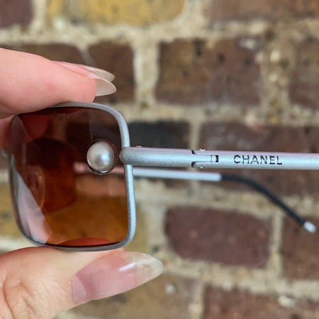 silver chanel sunglasses vintage