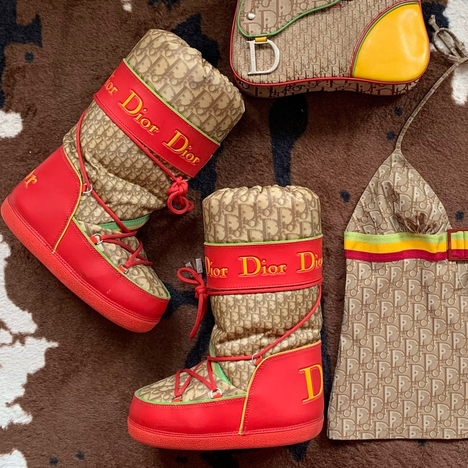 Christian Dior Rasta Diorissimo Moon Boots