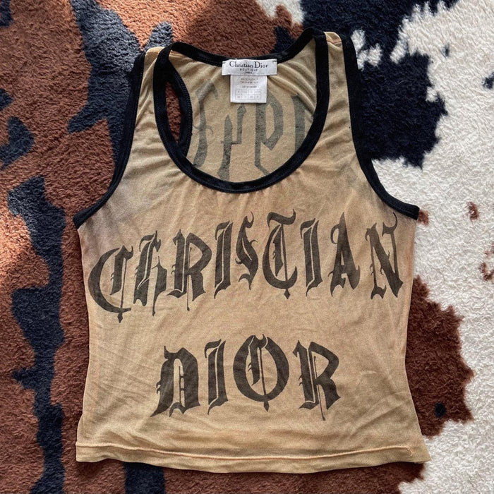 christian dior mesh top