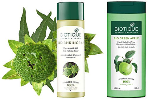Biotique Botanicals Bio Green Apple Fresh Daily Purifying Shampoo and Conditioner