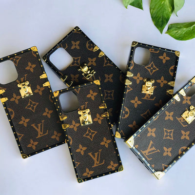 Soft LV Leather Back Case Cover For Iphone 13 Pro