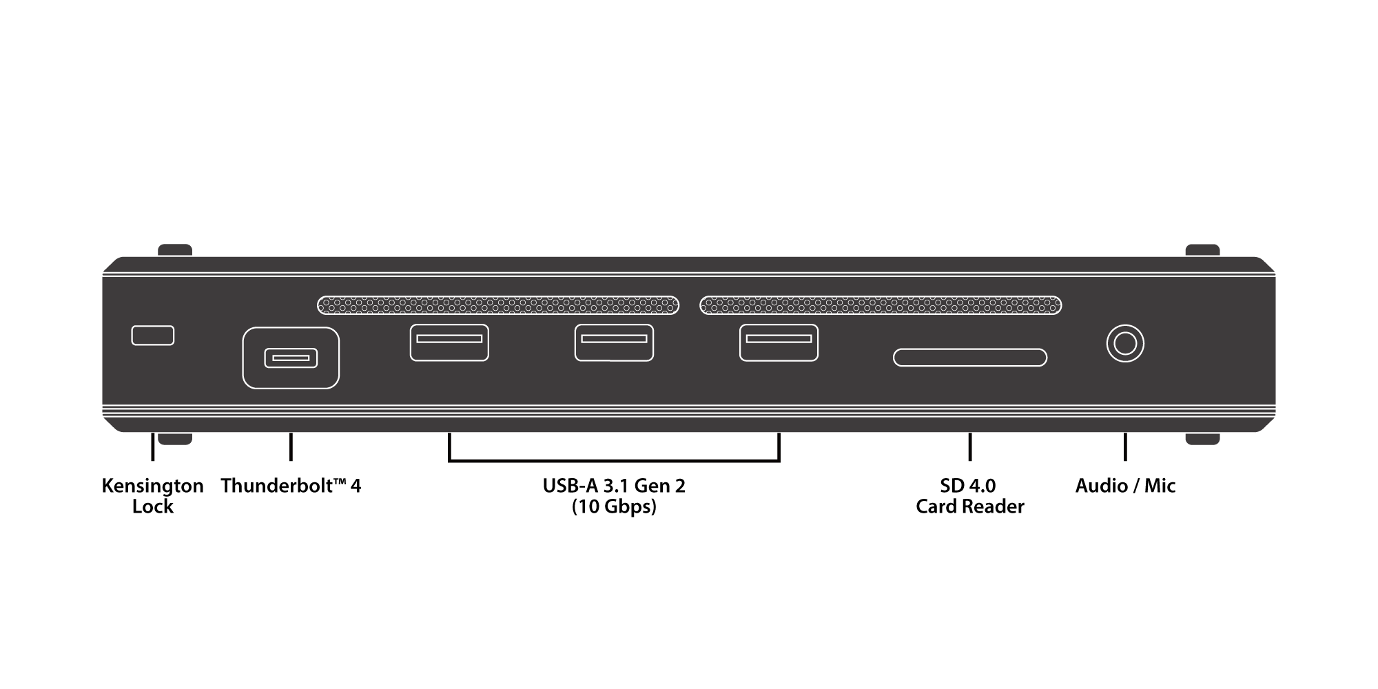 VT5400 Thunderbolt 4 Docking Station 80W Power Delivery –