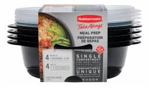 RUBBERMAID TAKE-A-LONGS 4 count "Meal Prep 5 Cup Bowls"