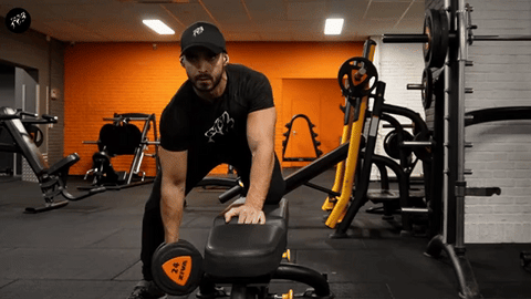 one arm dumbbell row badreddine boutaybi