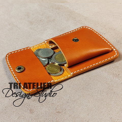 Steel Horse Leather The Cael | Handmade Leather Coin Purse with Zipper