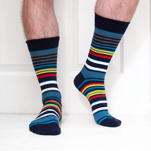 Organic cotton stripe socks