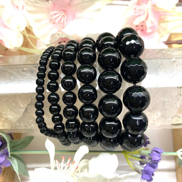 Tibetan Buddhist Prayers Symbols Black Onyx Beaded Bracelet, Mens Buddhism  Mala Bracelet, Black Onyx Meditation Bracelet, Man Gift Q - Etsy