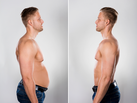 Men weight loss with collagen on diet