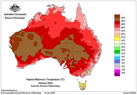 hot summer in Australia