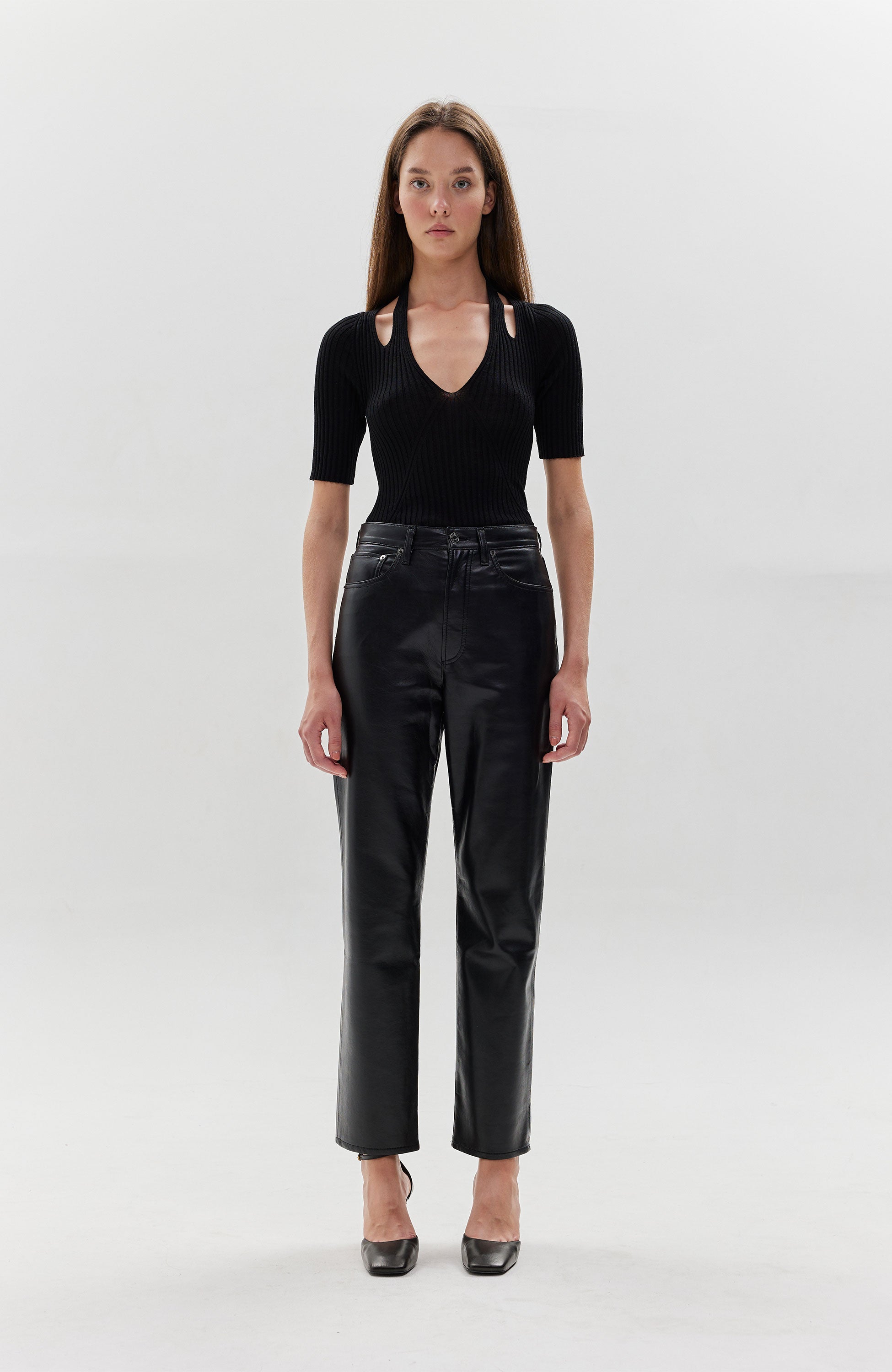 A Trouser-Like Pant: ASOS DESIGN Curve Faux-Leather Peg Pants | 13 Faux- Leather Pants to Shop at Every Price Point | POPSUGAR Fashion UK Photo 7