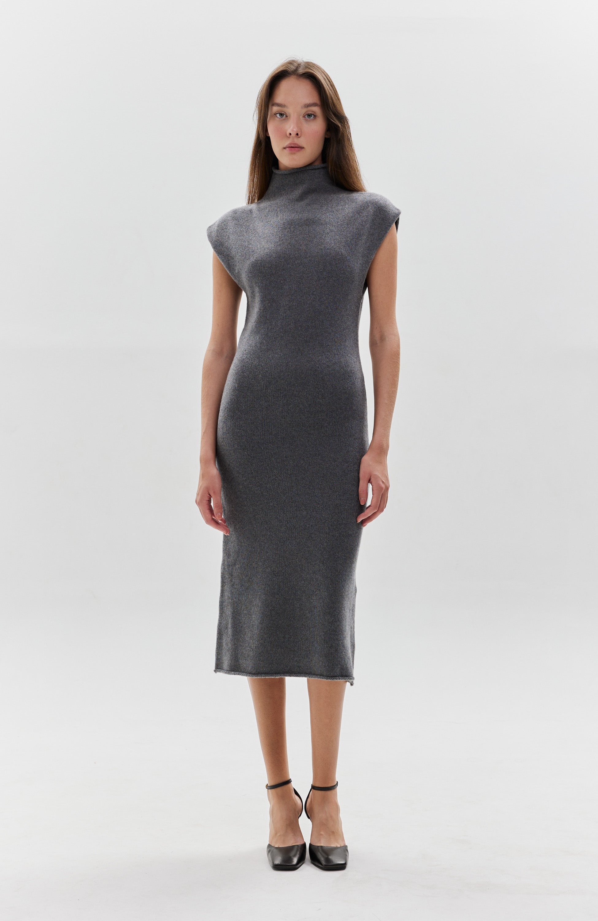 Ribbed-knit cashmere dress FINLEY By LISA YANG - Shop Online at BEIGE BROWN