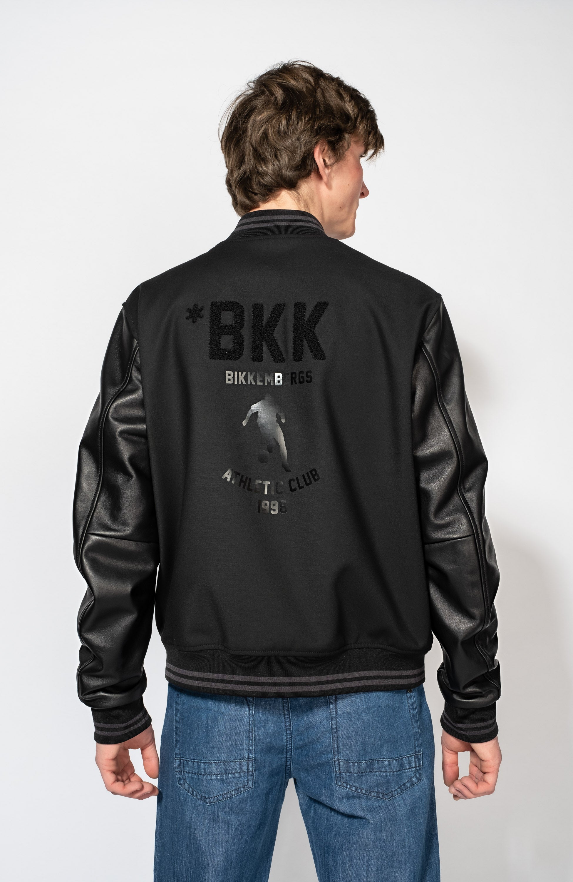 Mens Black Bomber Jacket DIRK BIKKEMBERGS