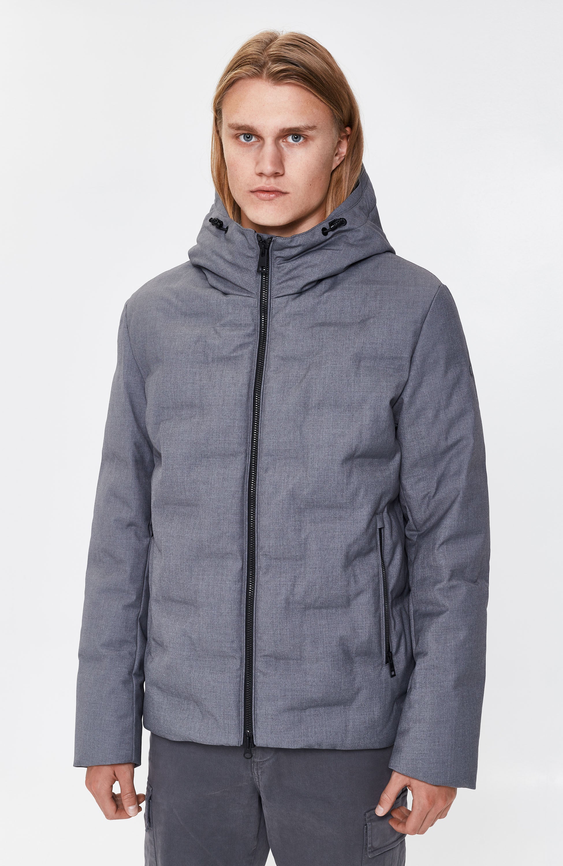 Mens Down Jacket With Detachable Hood DUNO