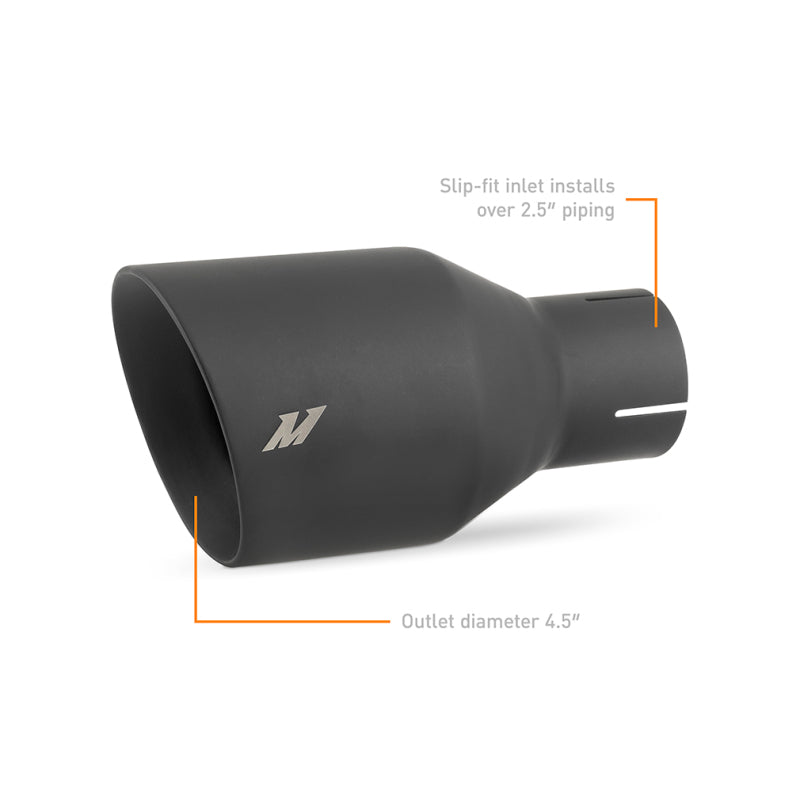 Mishimoto Clamp on Double Wall Exhaust Tip 2.5 Inlet Slash Cut