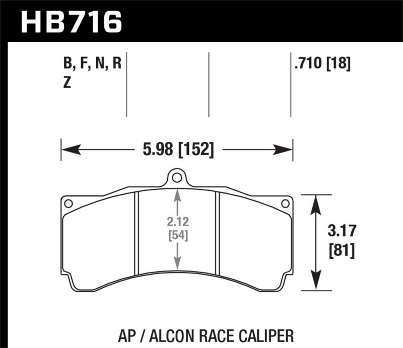 HAWK PERFORMANCE Hawk HPS Brake Pads w/ 0.710 Thickness   AP Racing Alcon