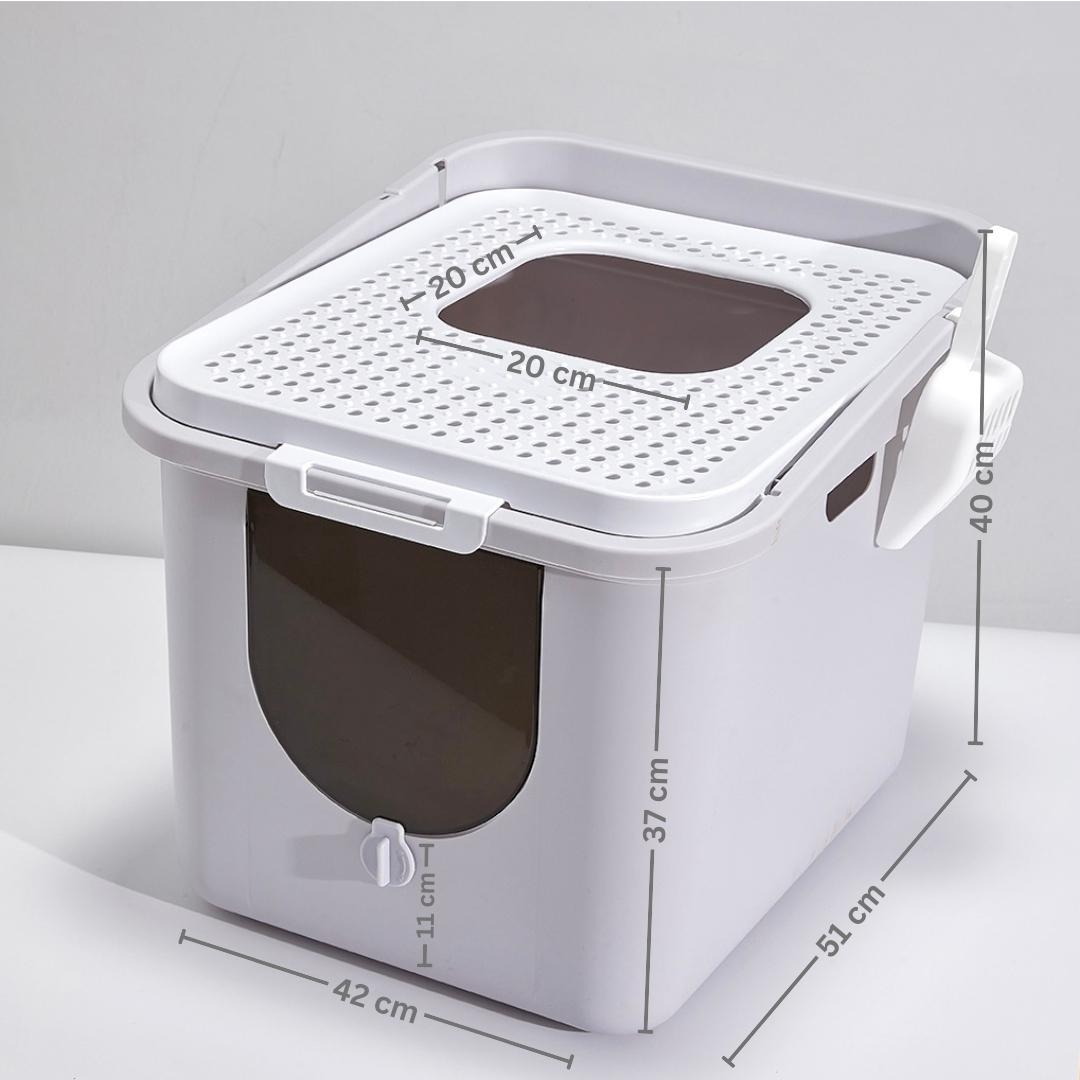 Large top entry cat litter box