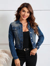 Ropa de Mujer, Mezclilla para mujer, Cazadoras & abrigos mezclilla para mujer, 40378304, Azul lavado oscuro