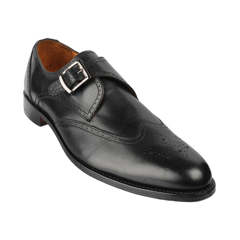 Samuel Windsor - Manchester 51 Big Size Regular Width Black Leather Slip-On Shoes For Men