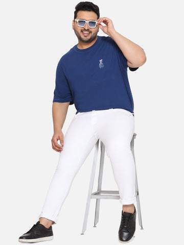 St. John's Bay - Plus Size Men's Regular Fit Pure Cotton Blue Printed Round Neck Casual T-Shirt  JupiterShop