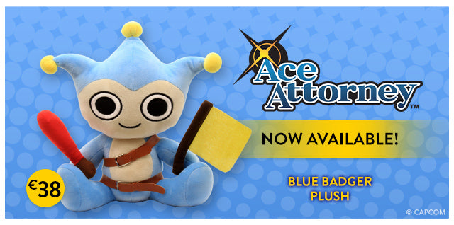 Blue Badger plush available at Fangamer.eu