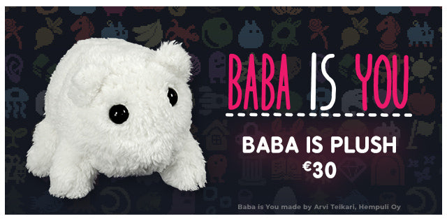 Baba is You Plush is now available at Fangamer.eu