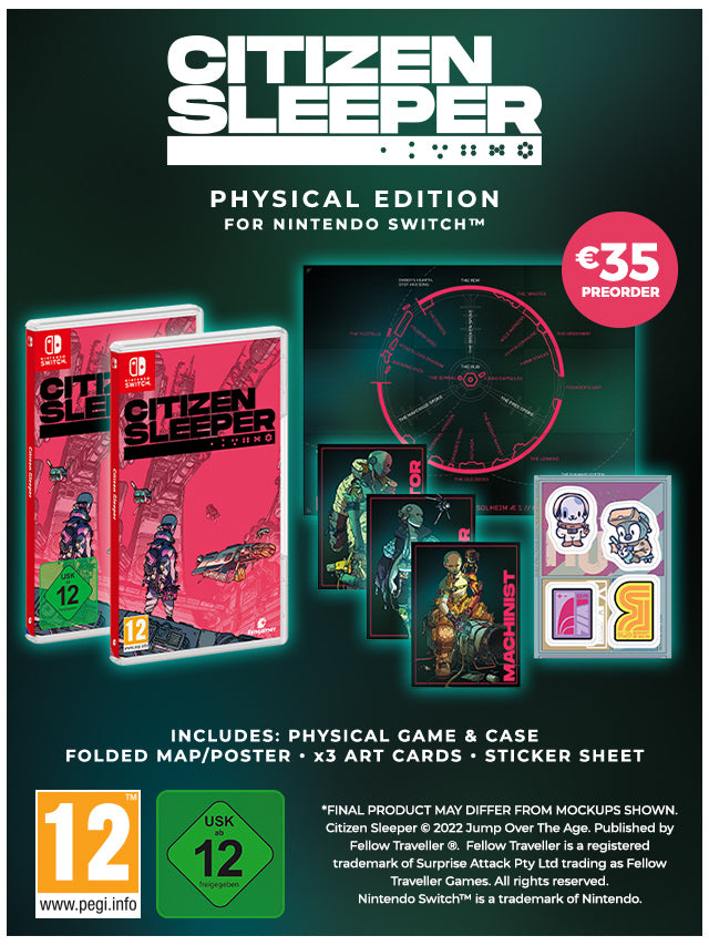 New Citizen Sleeper Nintendo Switch Physical Edition now available for PREORDER at Fangamer.eu
