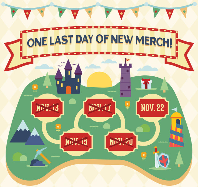 More new merch coming Wednesday Nov 22th for the Fangamerland Black Friday Sale at Fangamer.eu