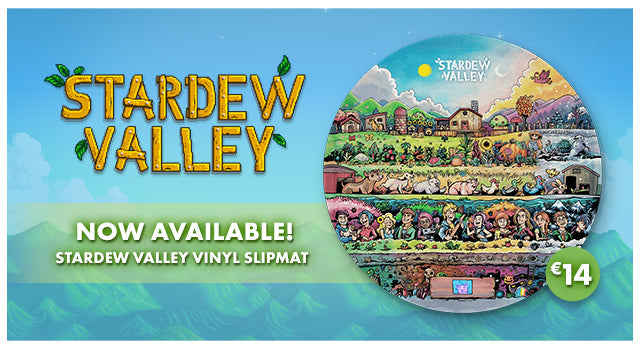 New Stardew Valley Vinyl Slipmat now available at Fangamer.eu