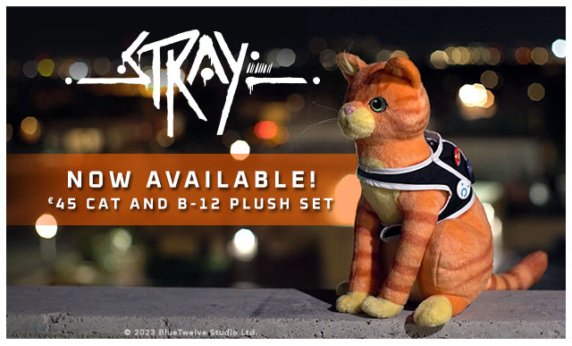New STRAY Cat & B-12 plush is now available at Fangamer.eu