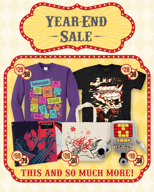 Year End Sale with many discounted items added to our sale collection at fangamer.eu