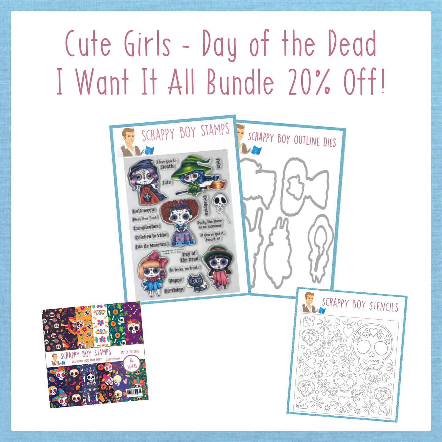 day of the dead girl stencils