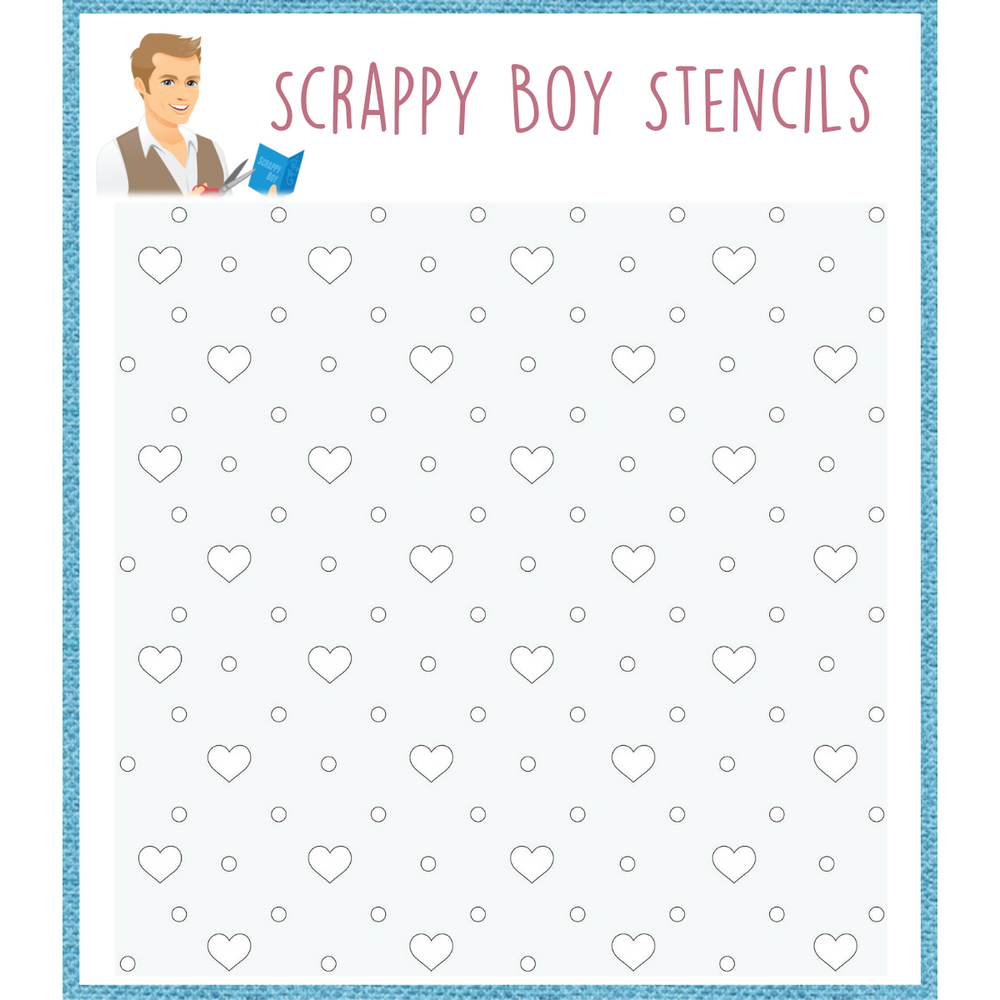 Rose 2 Piece Background Stencil - Scrappy Boy Stamps