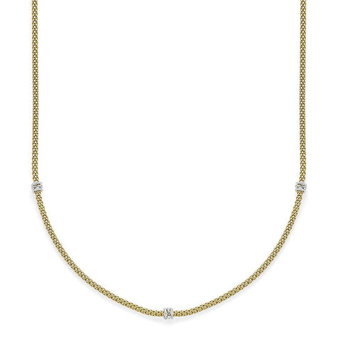 Fope Flex'it Prima 18ct Yellow Gold 0.37ct Diamond Set Necklace - 70cm