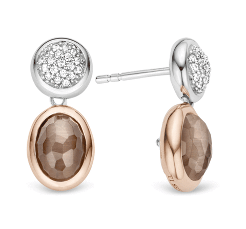 Ti Sento Rose Gold Plated Silver Earrings