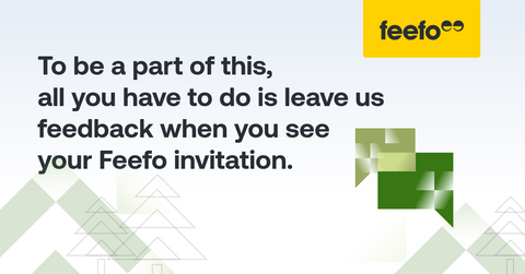 To be part of this, all you have to do is leave us feedback when you see your Feefo invitation