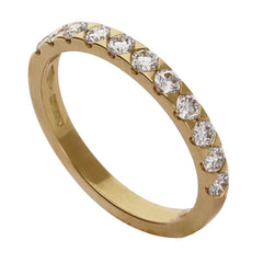 Diamond 18ct Yellow Gold 0.62ct Half Eternity Ring.