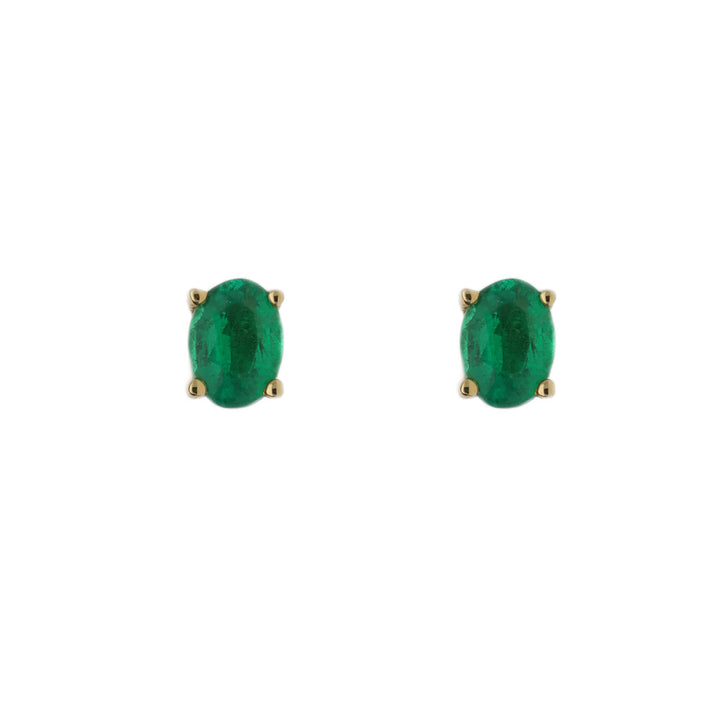 Emerald 18ct Yellow Gold Pear Stud Earrings – Michael Jones Jeweller