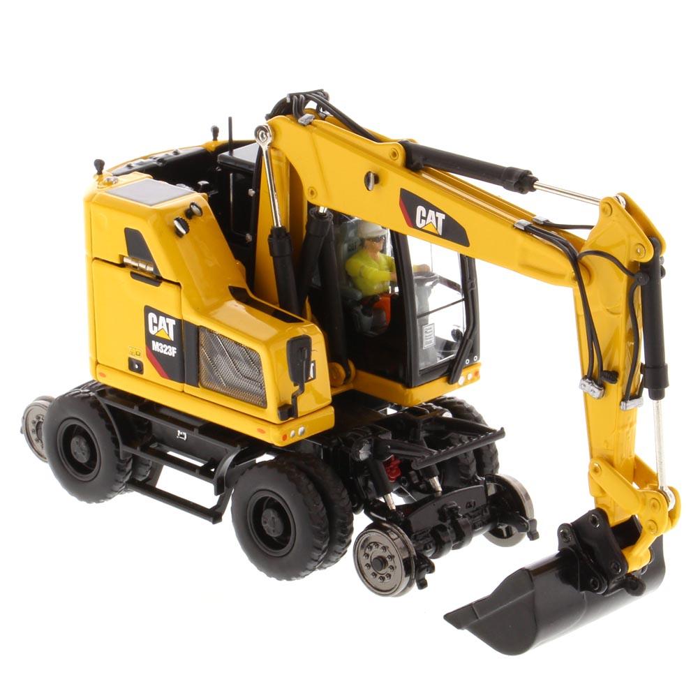 1:50 Cat® M323F Railroad Wheeled Excavator - Cat Yellow Version