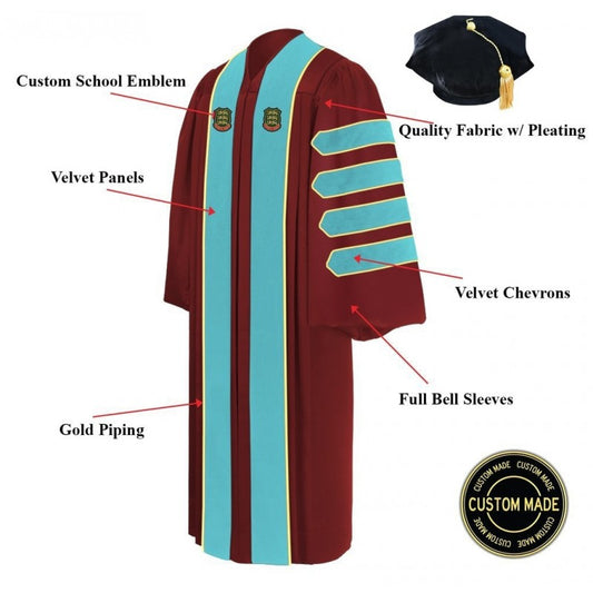 Custom Classic Doctoral Gown and Tam Package – Graduation Cap and Gown
