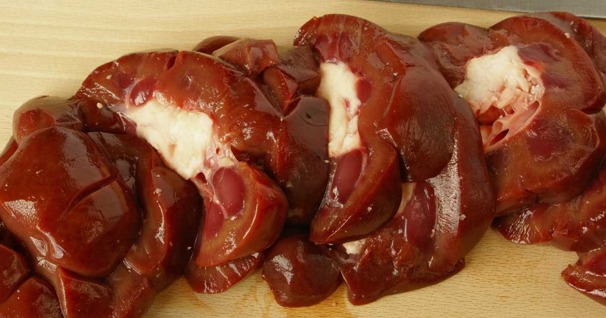 sliced beef kidney
