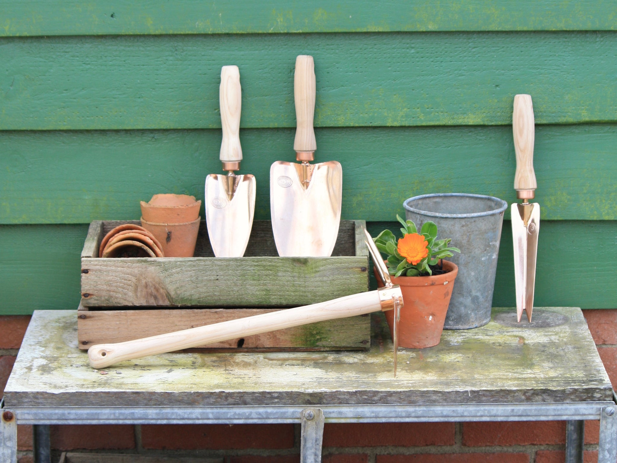 Copper garden tools