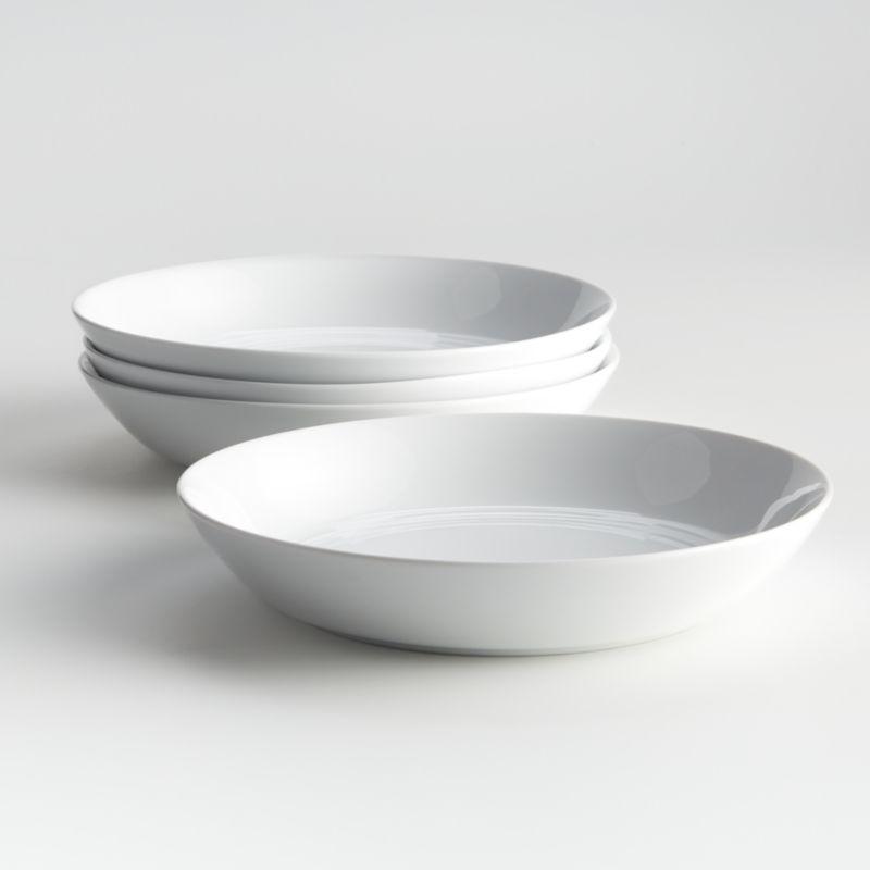 Hue White Low Bowls, Set of 4