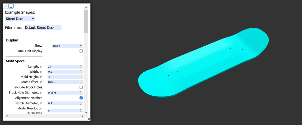 SK8CAD skateboard 3d model