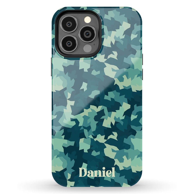 PERSONALISED NAME ARMY CAMOUFLAGE Phone Case Cover for iPhone