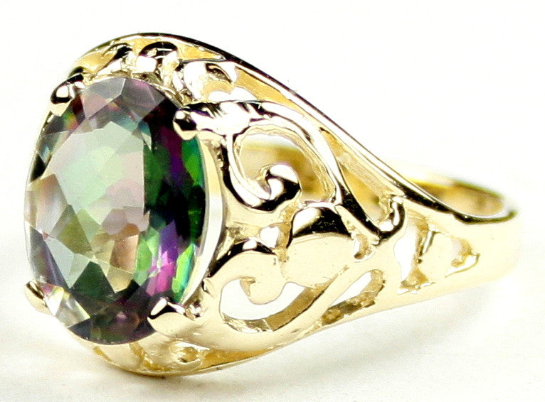 R004, 3.3ct Mystic Fire Topaz set in a Gold Ring